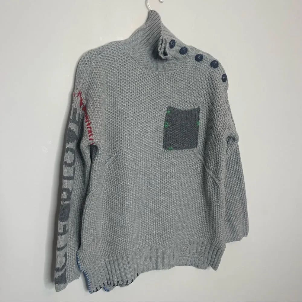$998 Zadig & Voltaire Alma Pocket Cashmere Sweater Jumper Pullover NWT FLAWED - Picture 10 of 16